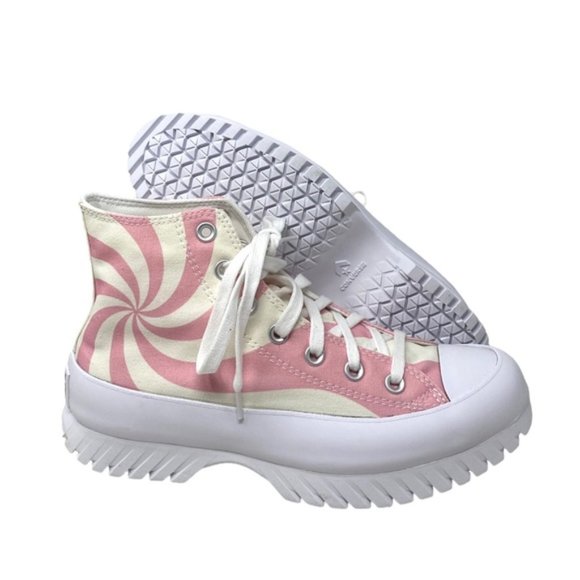 Converse Chuck Taylor Lugged 2.0 Shoes Pink Candy High Top Canvas Women A10020C - Picture 9 of 10